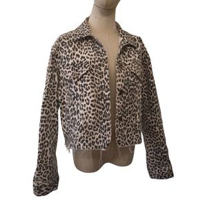 Pistola Grey Cheetah Oversized Jean Jacket